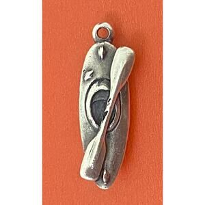 James Avery Retired Hard to Find Rare Kayak Silver Charm